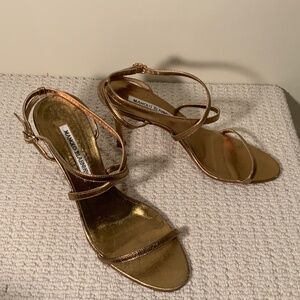 Manolo Blahnik Gold Sandal